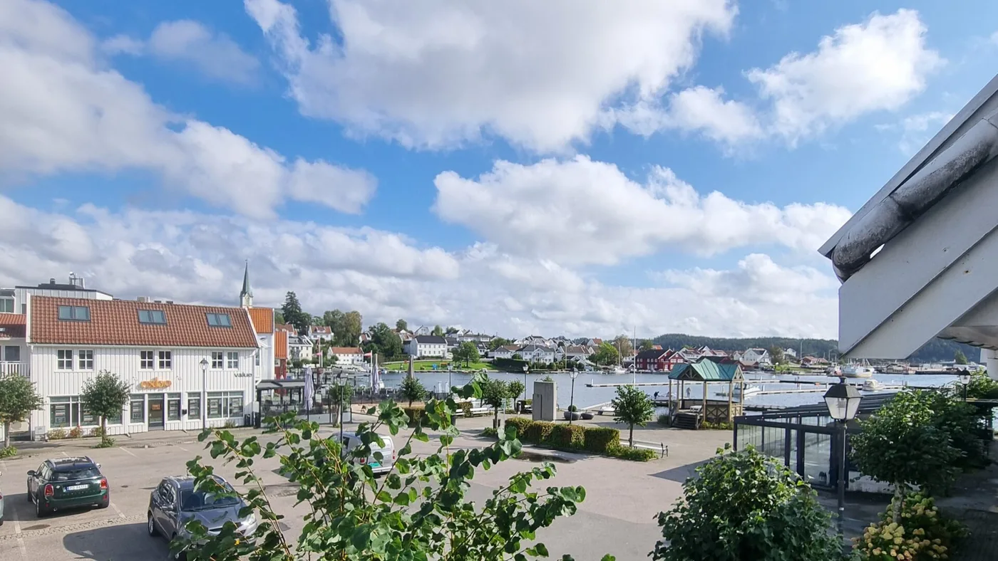 Utsikt over Lillesand fra Lillesand Tannlegesenter